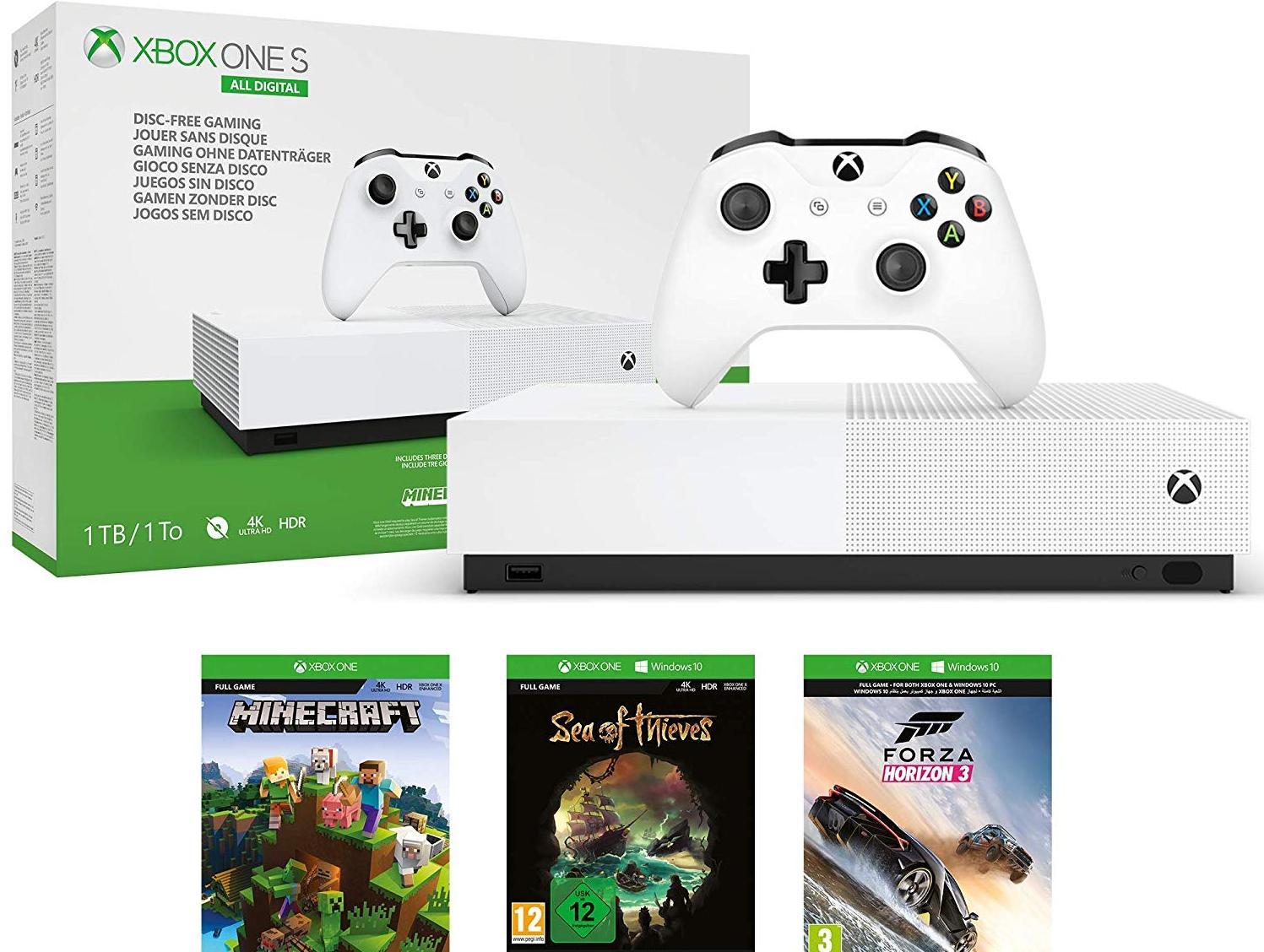 Xbox One S All-Digital Bundle + Game Pass Ultimate + NOW TV