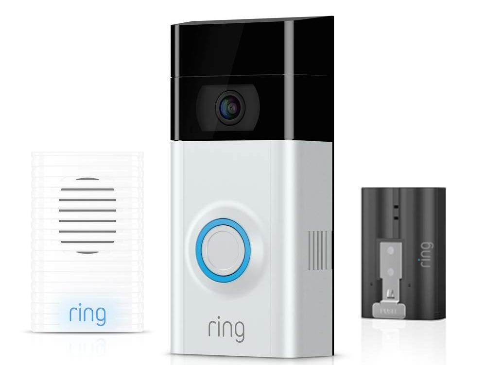 Ring Video Doorbell 2 + Chime + Spare Battery