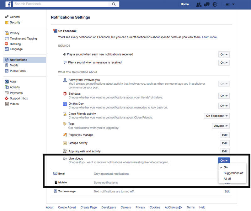 How to turn off Facebook Live video notifications - 14