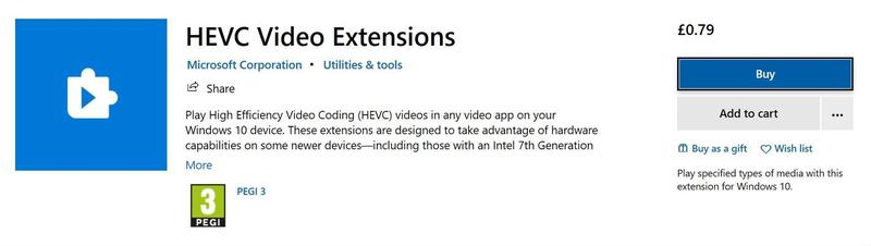 windows 10 hevc codec heic