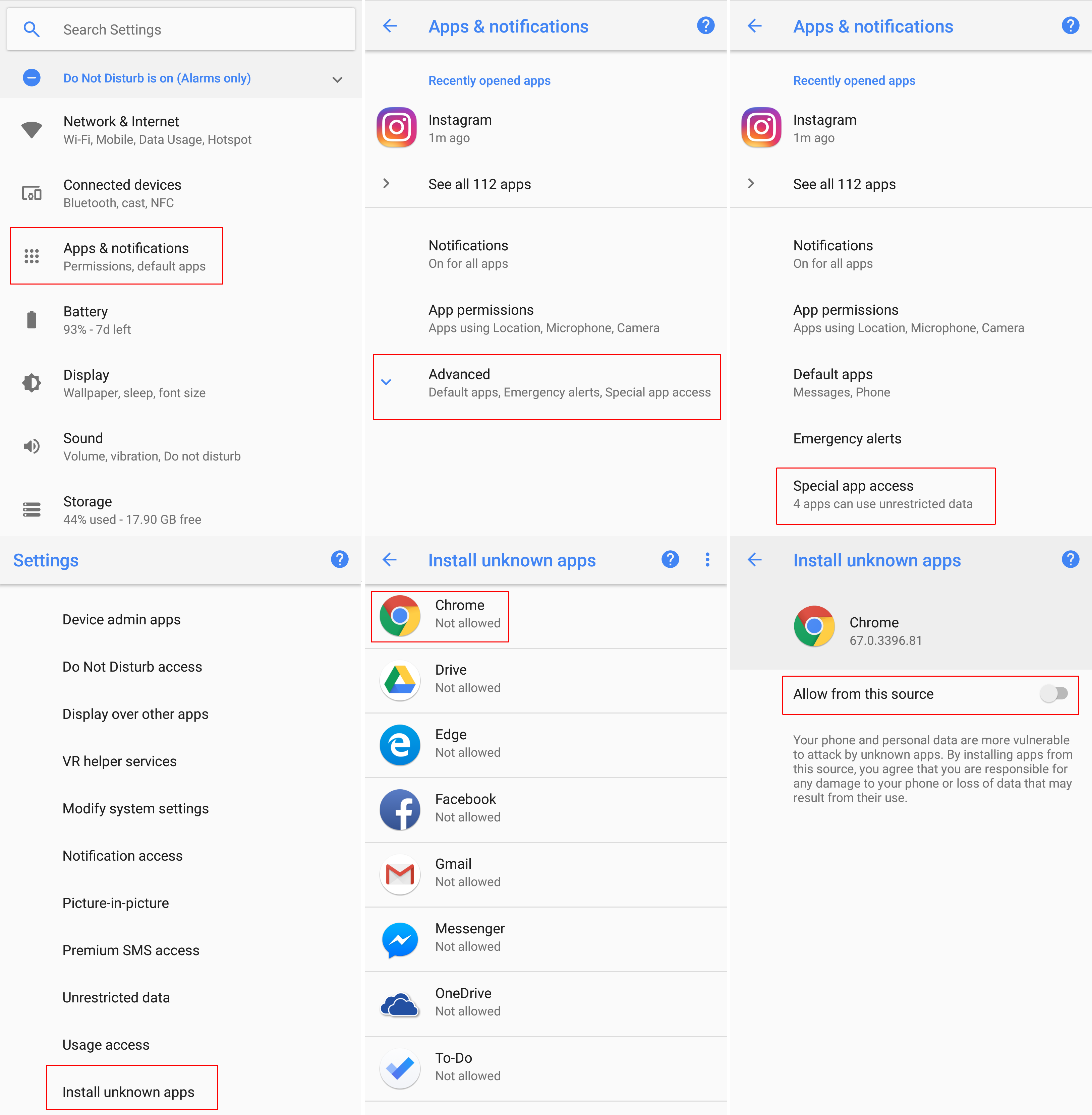 Sideload apps on Android Oreo