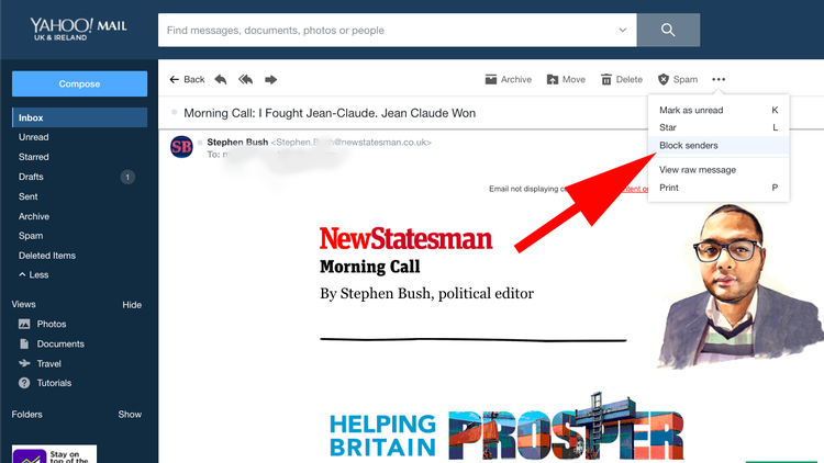 how to block emails