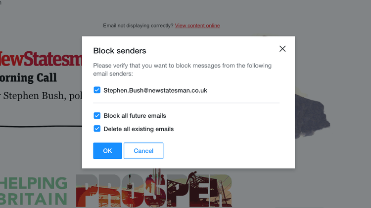 how to block emails