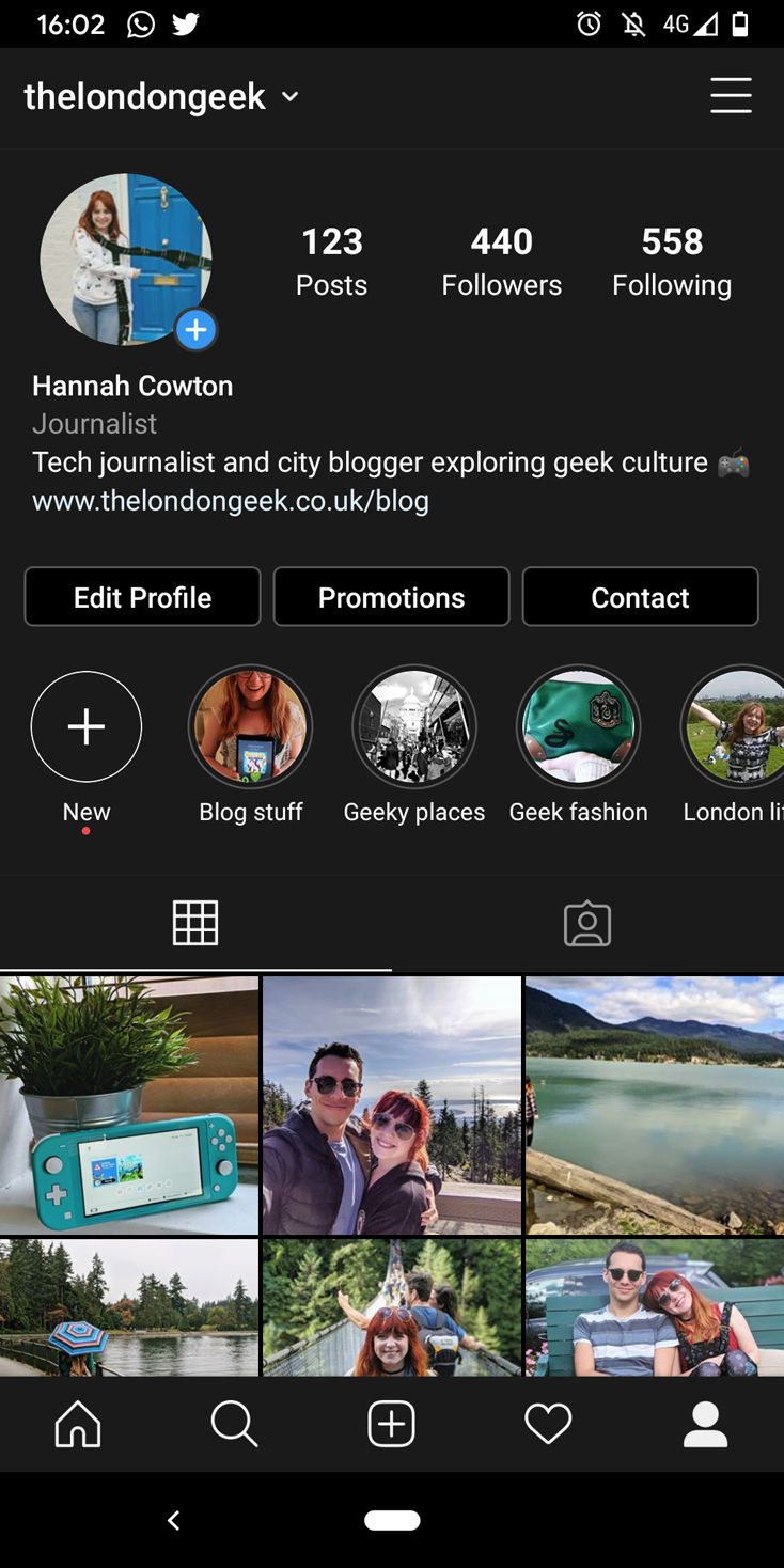 Dark mode instagram