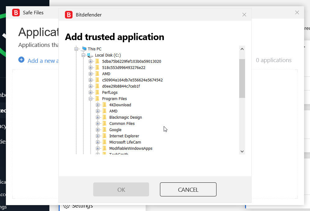 How to unblock a program in Bitdefender