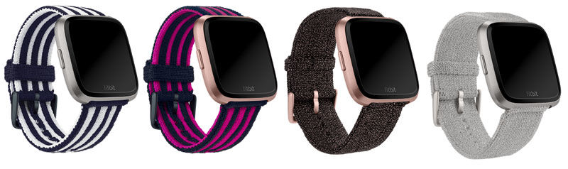 Fitbit versa metallic outlet knit band