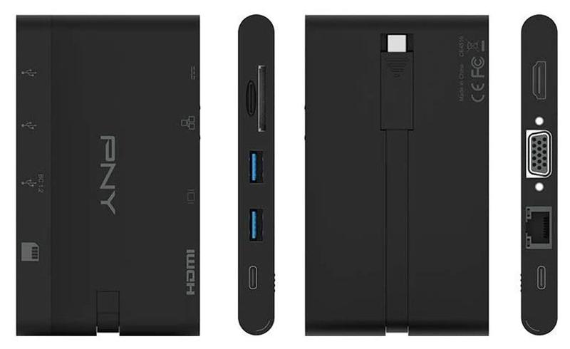 PNY 9 in 1 Mini Portable USB-C Hub