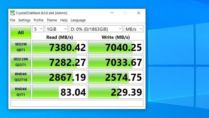 CrystalDiskMark 8.0.4 Default Profile