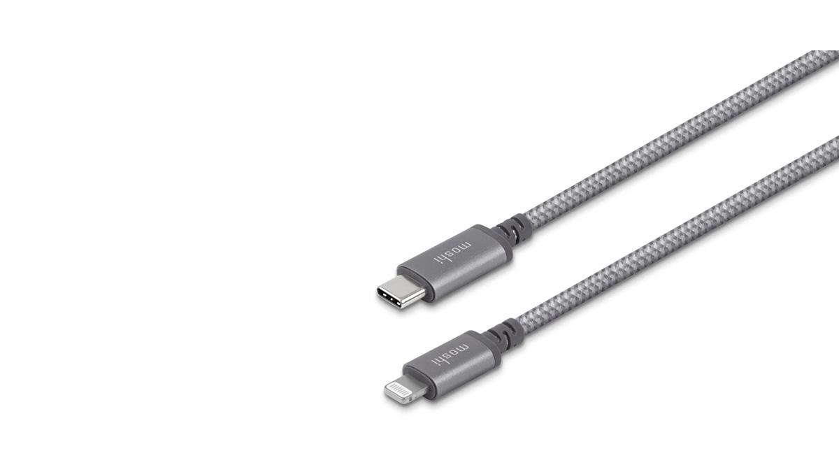 Câble USB Moshi avec connecteur Lightning vers USB-C - Le plus compatible avec Apple